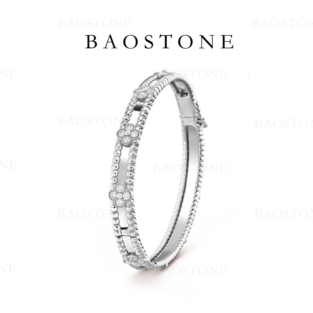 BAOSTONE四叶草万花筒手镯女纯银轻奢小众高级感百搭款送闺蜜配饰