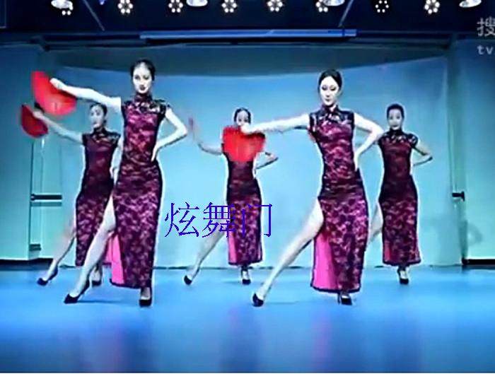 红色双面舞蹈扇折扇跳舞道具