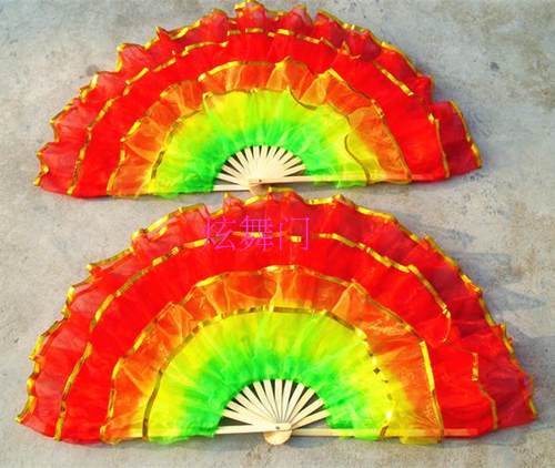 祖国颂开场舞舞蹈竹骨双面扇