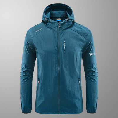 Men's Protection Windbreaker Quick Dry Jacket Outdoor Hooded