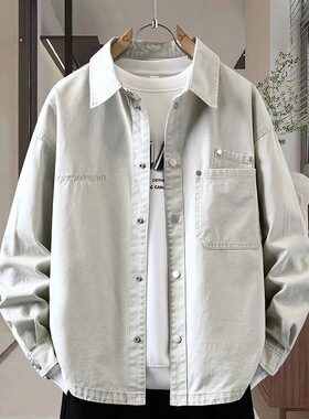 2026年宽松设计春秋小众简约痞帅男士潮流百搭高级感men's shirt