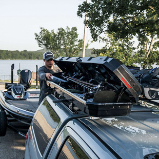 yakima车顶钓竿箱TopWater装放钓鱼竿汽车储物小型细长行李箱