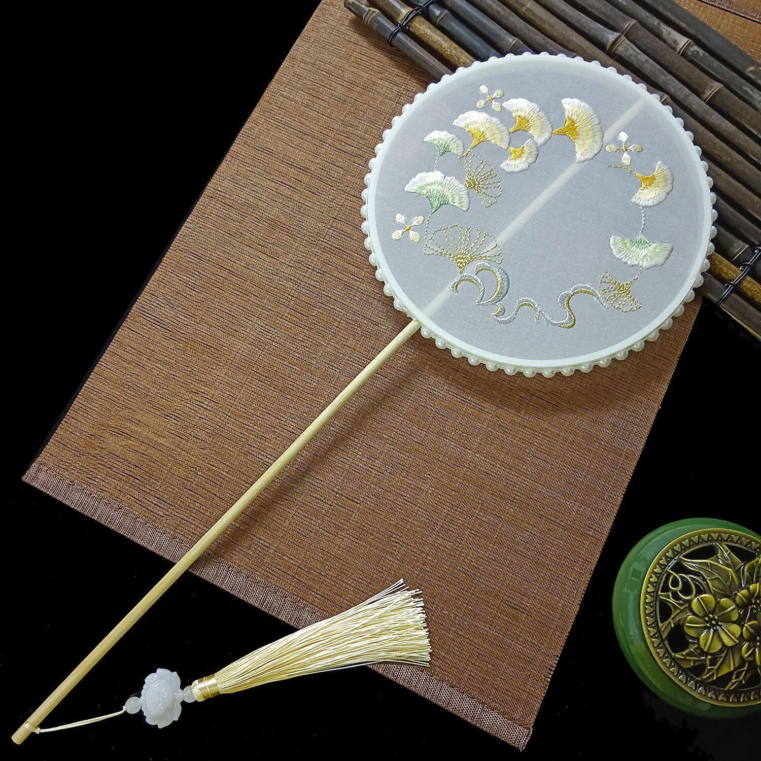 사진 의상 사진 소품 세심한 그림 팬 어린이 창조적 인 야외 사진 그룹 팬 댄스 공연 긴 손잡이 팬