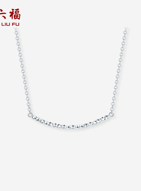 周六福pt950铂金项链女款微笑套链颈饰送女朋友新年礼物旗舰店