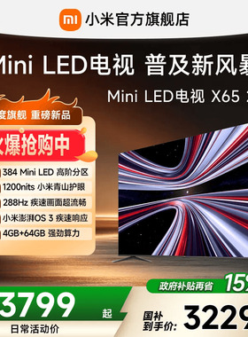 【MiniLED电视】小米REDMI电视 X65英寸288Hz超高刷384分区电视机