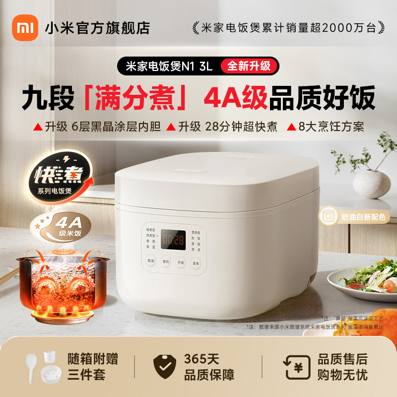 【小黑盒新品试用，请勿下单，下单不发货】米家电饭煲N1 3L