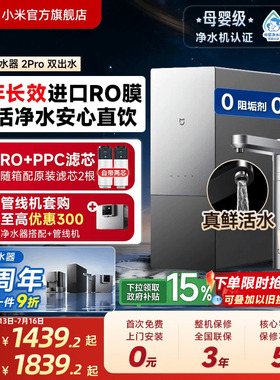 [11周年庆] 小米米家净水器2Pro双出水双龙头家用厨房直饮机过滤