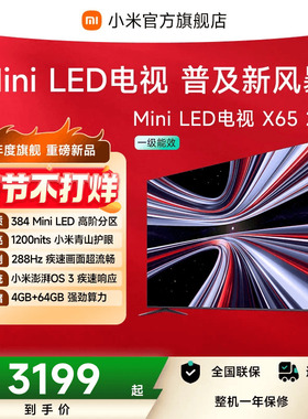 【新品】小米REDMI电视X65英寸MiniLED 288Hz高刷384分区平板电视