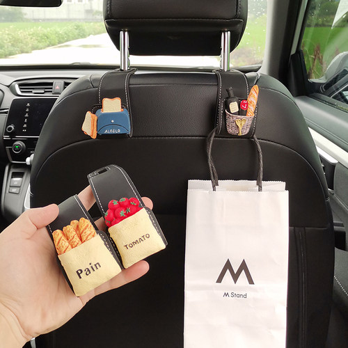 创意3D仿真食物车载挂钩座椅背挂钩汽车内用后排座多功能置物收纳