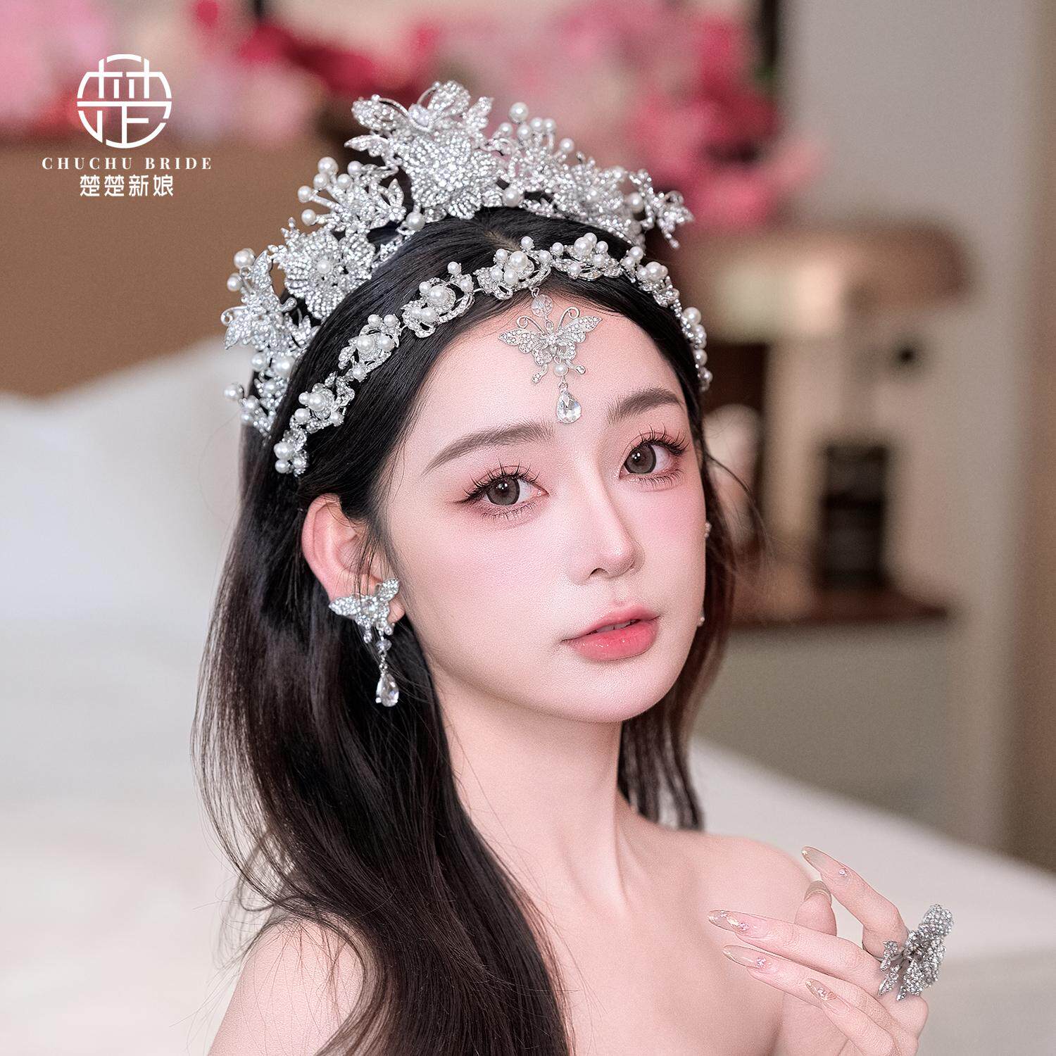 楚楚新娘双层皇冠可拆卸大气皇冠