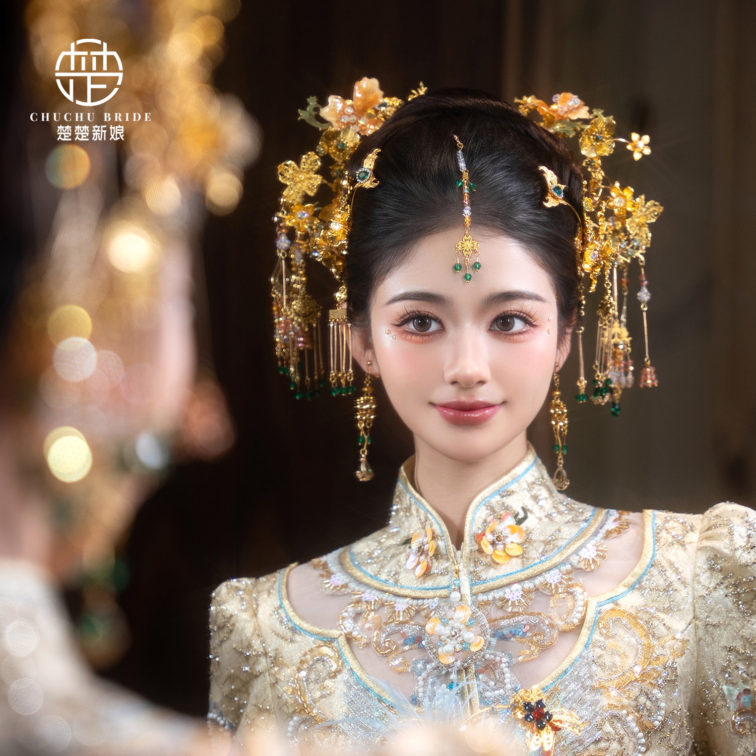 中式婚礼配龙凤褂饰品