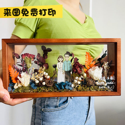 520双面玻璃立体中空相框diy