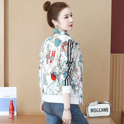 春秋新款外套女士小个子减龄洋气百搭秋季立领短款夹克棒球服上衣