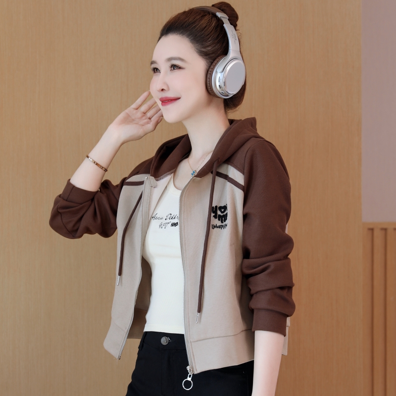 小个子短款外套春秋休闲百搭连帽