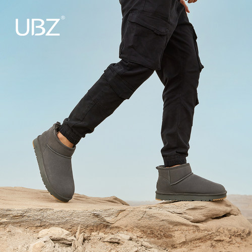 防水雪地靴UBZ防滑面包棉鞋短靴