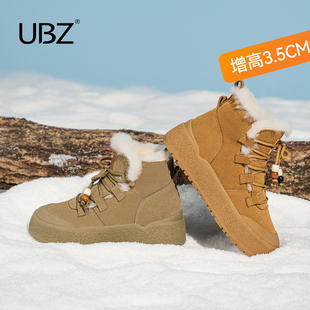 毛毛鞋 UBZ 加厚东北系带棉鞋 新款 防水加绒厚底雪地靴女2025年冬季