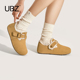 舒芙蕾 UBZ 防水加绒厚底勃肯鞋 女2026年冬新款 保暖懒人博肯鞋