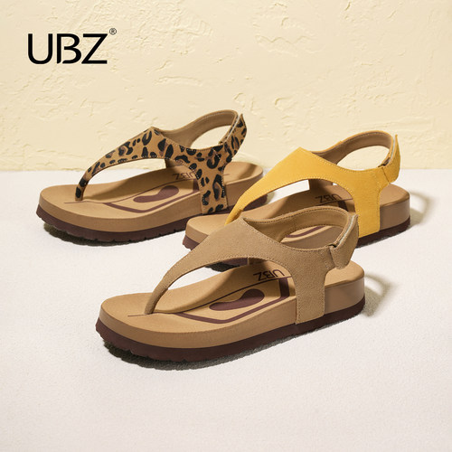 UBZ夏季人字夹脚凉鞋女