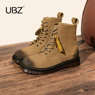 百搭骑士靴短筒西部工装 新款 靴 防水复古马丁靴女2025年秋冬季 UBZ