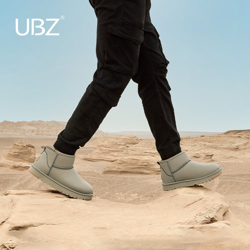 UBZ防水皮面加绒加厚保暖雪地靴