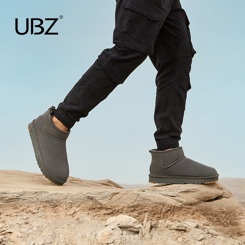 防水雪地靴UBZ防滑面包棉鞋短靴