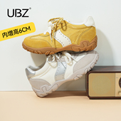 UBZ 厚底运动休闲百搭舒适小个子阿甘鞋 内增高德训鞋 女2026春新款