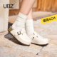 防水厚底皮面勃肯半拖女外穿2026春季 新款 增高休闲单鞋 UBZ 博肯鞋