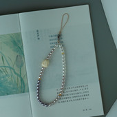 精致ins风施家珍珠手机链挂饰贝珠手机挂绳手腕防摔防丢失挂件