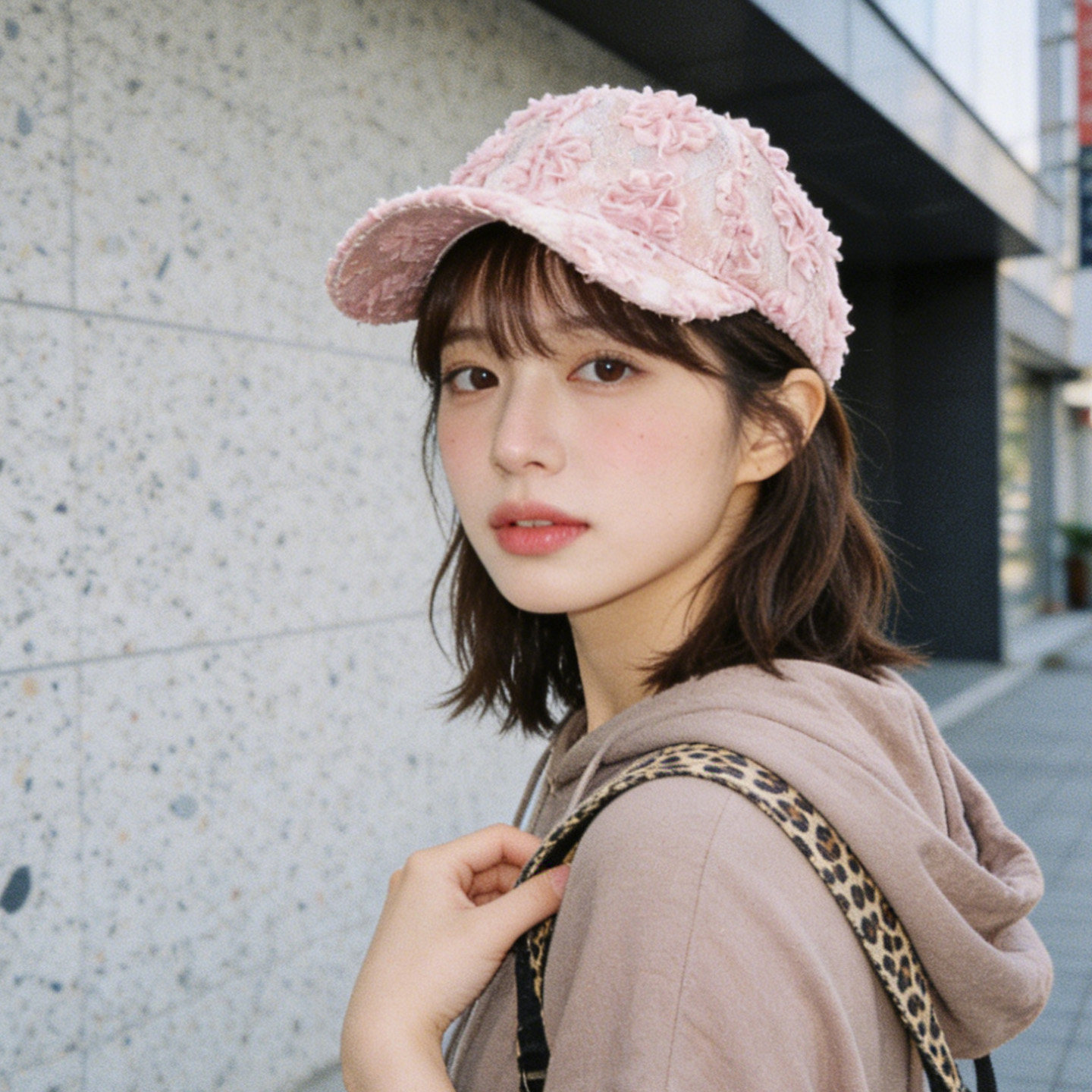 韩国代购Y2K蕾丝花朵棒球帽女夏