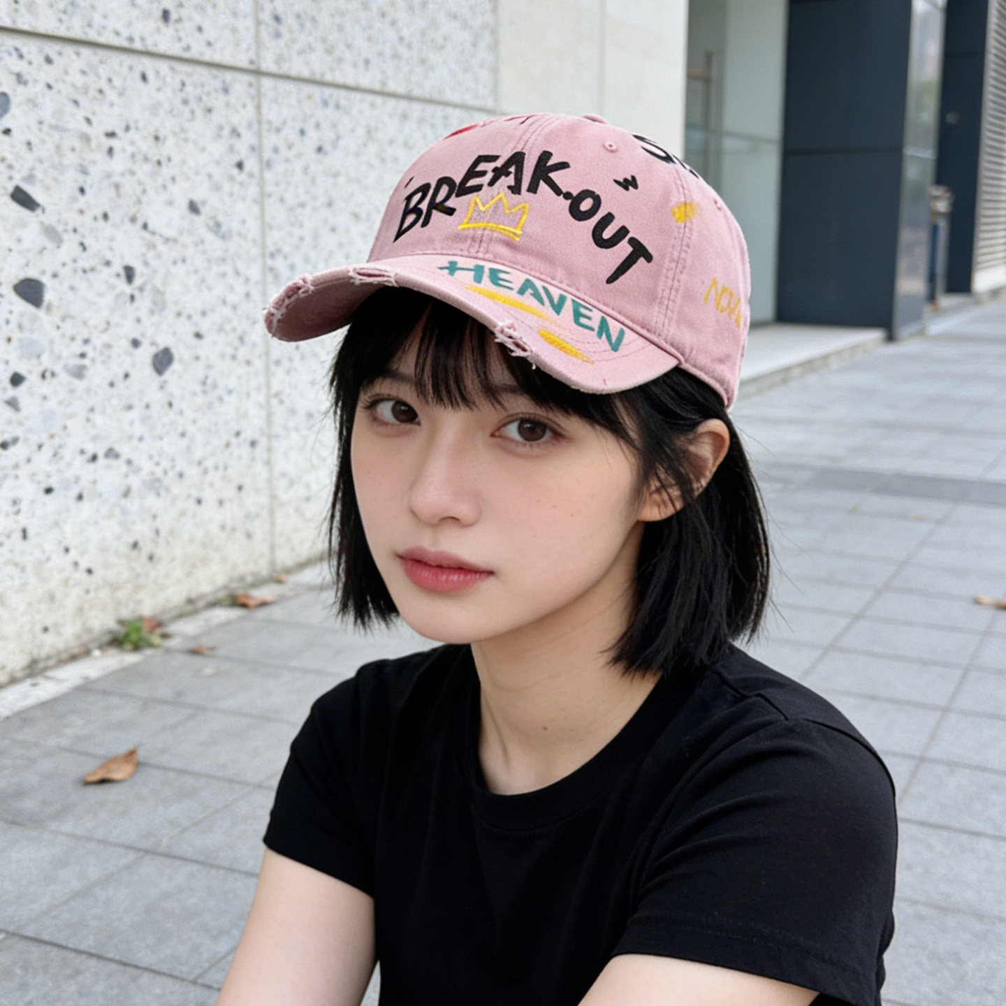 韩代正品牛仔涂鸦春夏防晒棒球帽