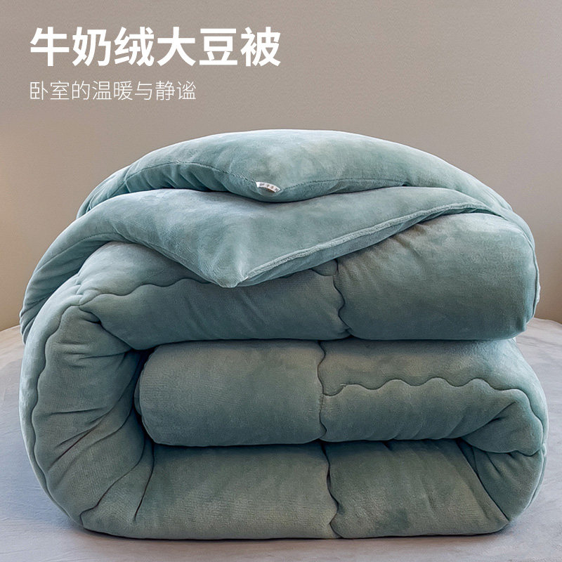 珊瑚绒被子冬季加厚保暖冬被双面牛奶绒棉被芯学生宿舍单人春秋被