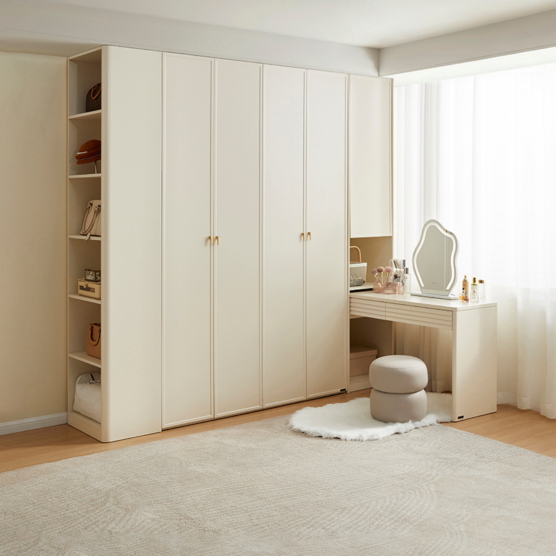 现代简约衣柜带抽屉全友收纳储物