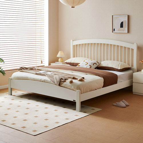 全友家居双人床实木脚现代简约