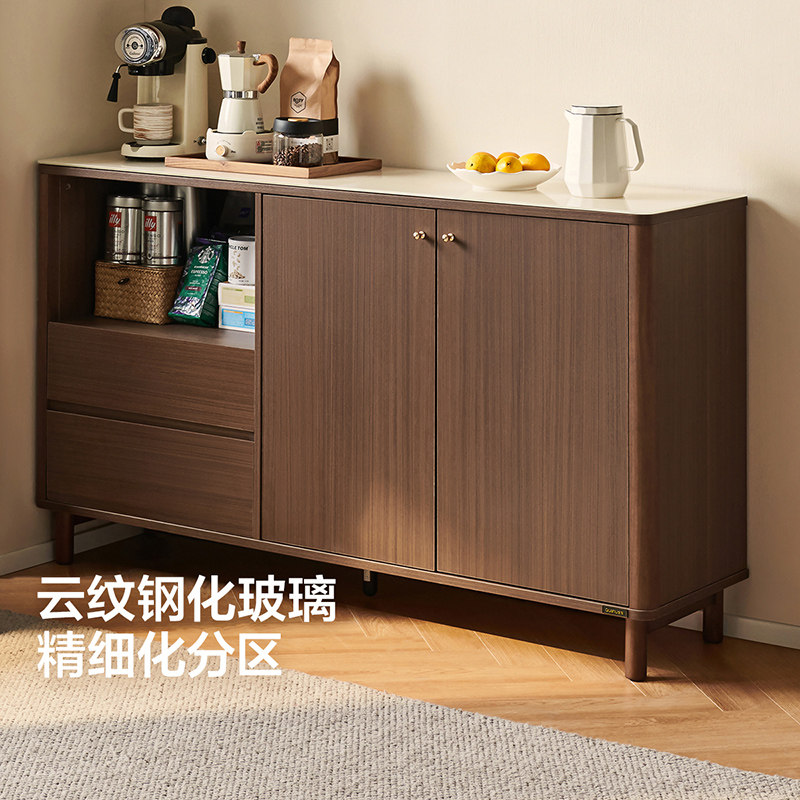 国家补贴全友家居餐边柜靠墙一体储物柜新中式客厅置物柜收纳柜子