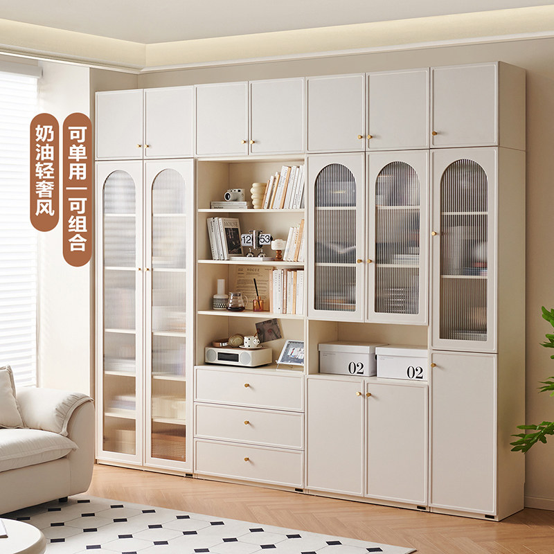 政府补贴全友家居客厅卧室书柜储物柜一体靠墙带玻璃门置物矮柜