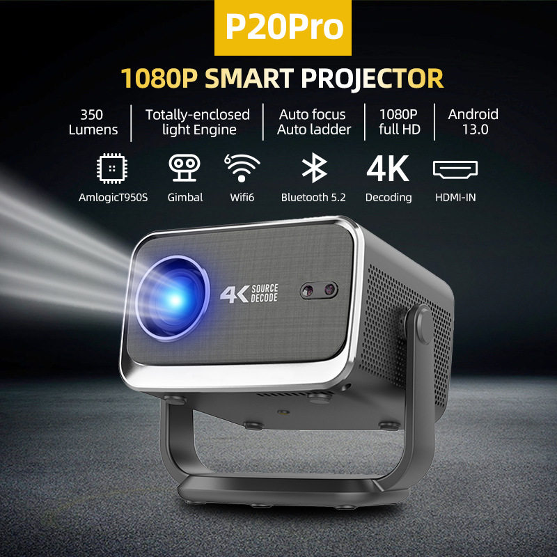 P20 Pro Smart Projector Android 13 Theater Proyector 1080P