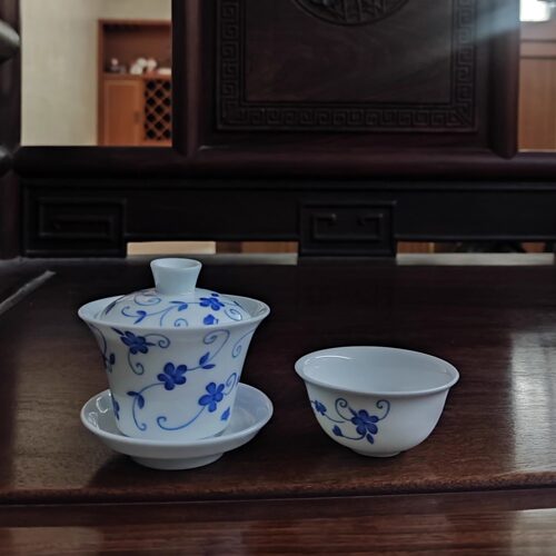 功夫茶具小盖碗茶杯套装陶瓷骨瓷