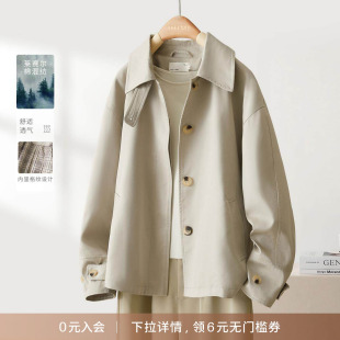 英伦风工装 新款 休闲上衣 风衣外套女2025秋季 IHIMI海谧设计感短款