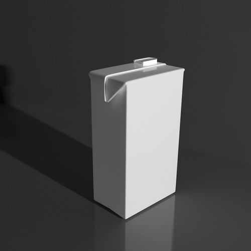 饮料瓶子包装牛奶瓶子方盒子一次性盒子饮料牛奶盒子模型609