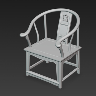 太公椅太师椅子中国风椅子沙发模型建模777