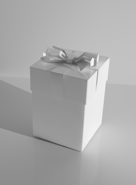 C4D礼盒建模盒子纸盒方盒子模型礼物盒子126
