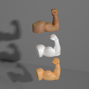 肌肉模型手臂模型三维模型3D肌肉模型建模定制强壮肌肉567