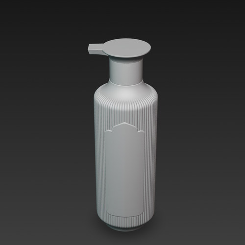 洗发水瓶子沐浴露瓶子建模定制条纹瓶子模型洗发水沐浴露模型577