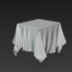 桌布模型三维模型布模型桌子布模型3D模型建模827