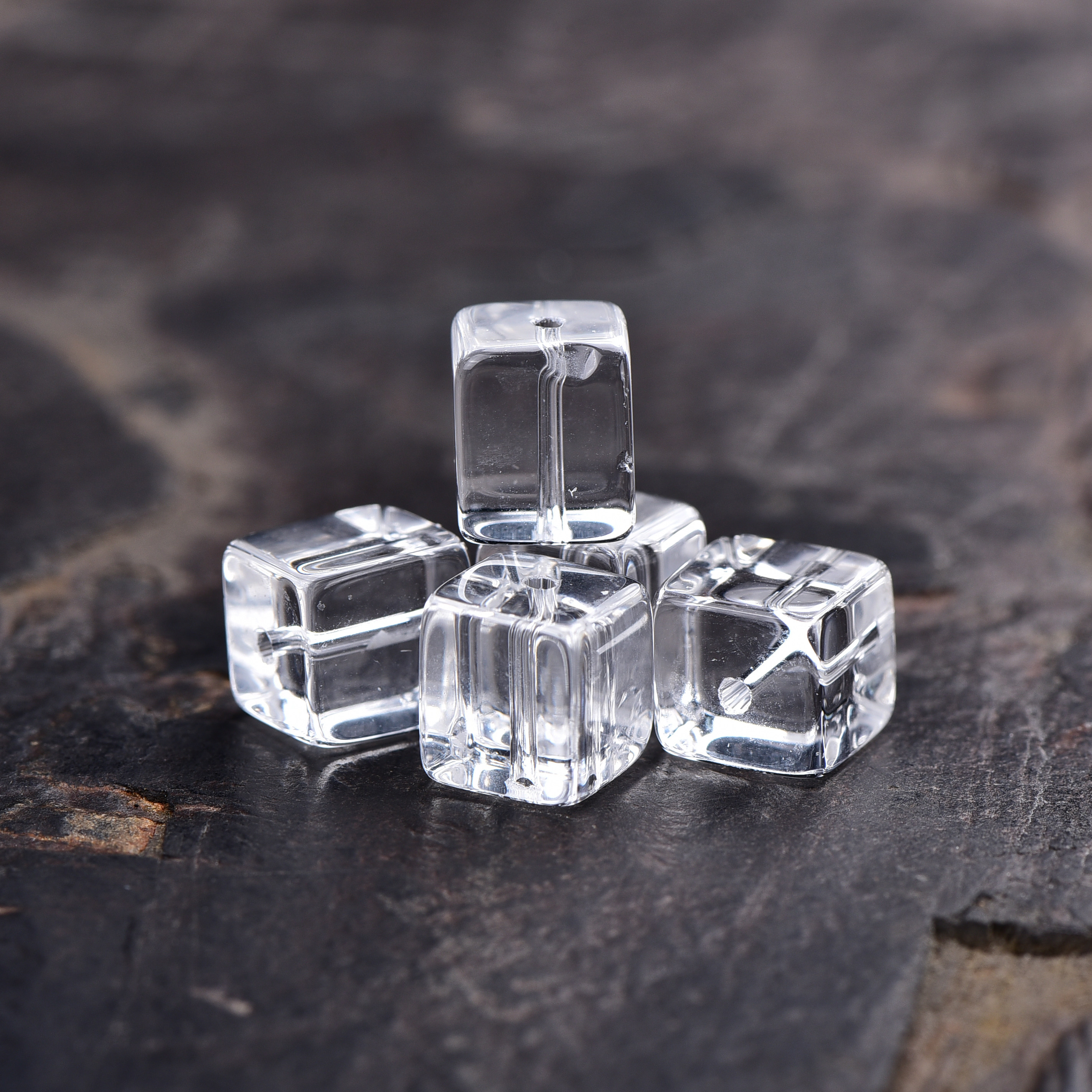 天然白水晶小方块方糖手工diyDIY配件