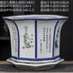 特大号加厚景德镇高温陶瓷花盆青花广口高深盆树盆花钵室内外落地