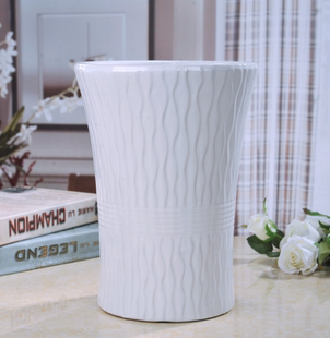 花钵大号陶瓷纯白落地发财树60室外花盆盆50圆筒高大铁树方形简约