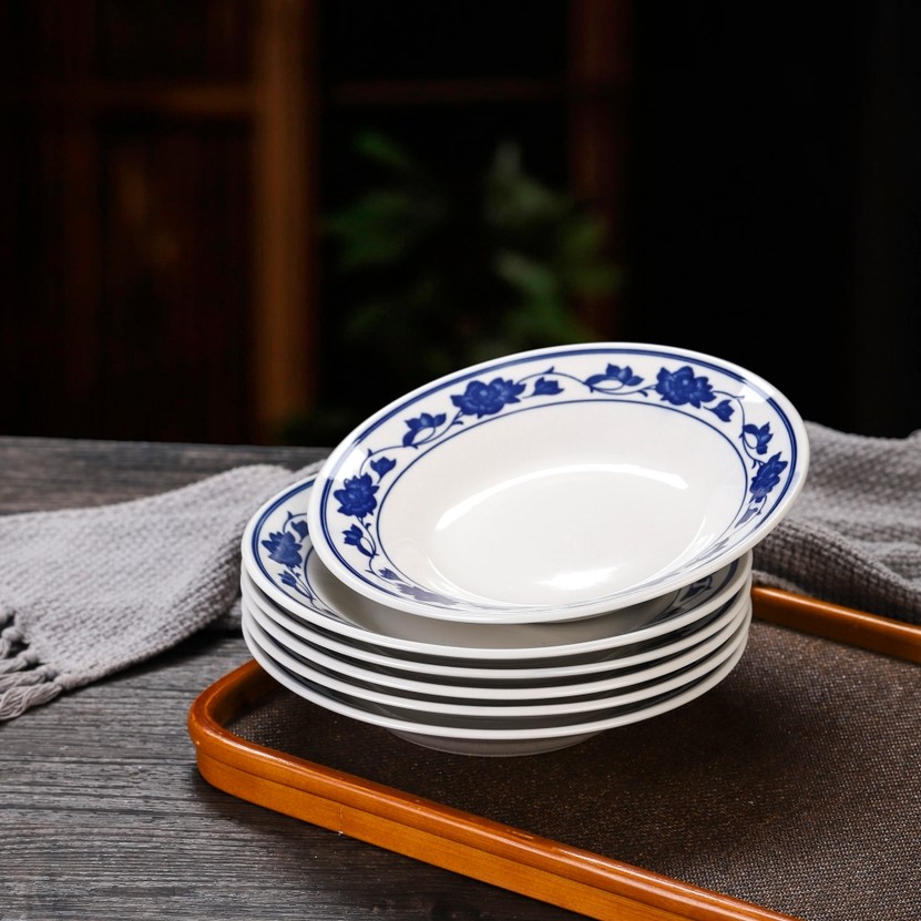 景德镇高温瓷青花瓷陶瓷盘子菜碟子汤盘圆形老式怀旧中式中国风,餐饮具,盘,淘宝优惠券,粉丝福利购,淘宝优惠卷