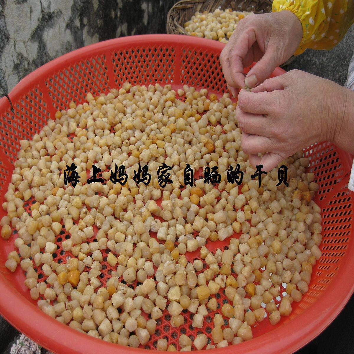 双冠 瑶柱 干贝 元贝 真正自家生晒野生淡干 半斤