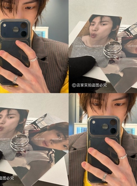 【高品质】cortis金主训Juhoon同款羽毛戒指个性简约开口学生指环